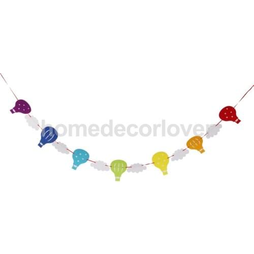 7 Color Balloons 6 Clouds Pattern Felt Mobiles Adornment Home DIY Decoration Set