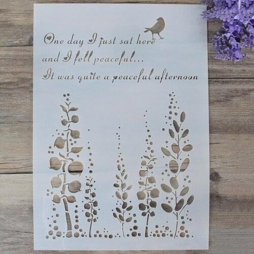 A4 29cm DIY Flower Layered Templates Wall Painting Scrapbooking Coloring Embossed Decorative Card for Album Template