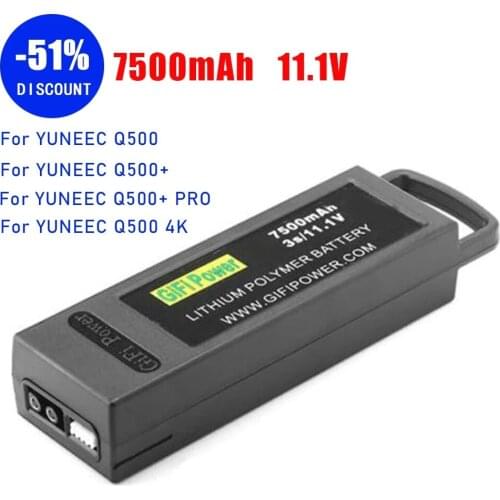 Gifi Power Upgrade 7500mAh 3S 11.1V LiPo Battery For Yuneec Q500 Q500+ 4K PRO For Typhoon RC Drone quadcopter Lithium polymer