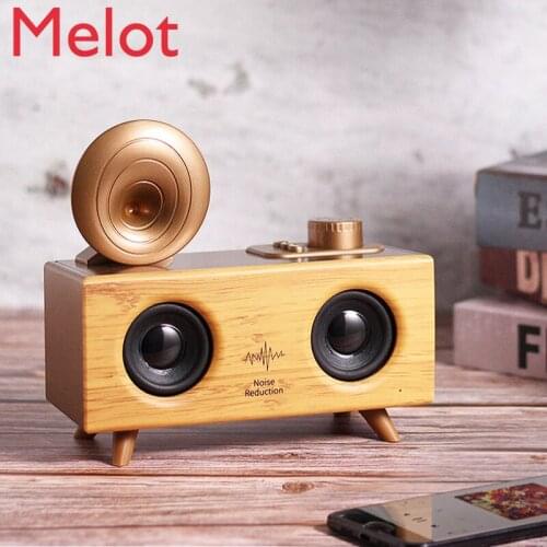 Wireless Bluetooth Speaker Large Volume Portable Outdoor Radio 3D Surround Car High Sound Quality Retro Small Speaker