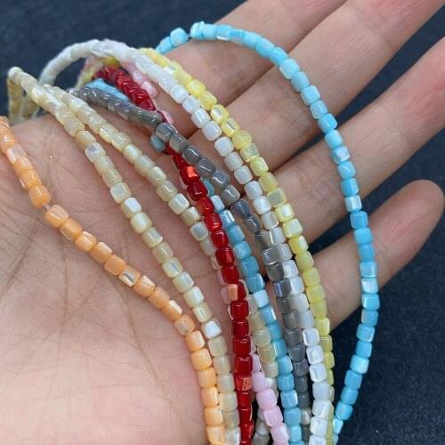 Natural Sea Water Shell Beads 3x3mm Fashion Multicolor White Disc Shell Beads Handmade DIY Necklace Bracelet Jewelry Jewelry