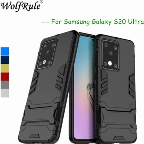 Case For Samsung Galaxy S20 Ultra Cover Soft Rubber + Plastic Kickstand Case For Samsung S20 Ultra Case Phone Shell S20 Ultra