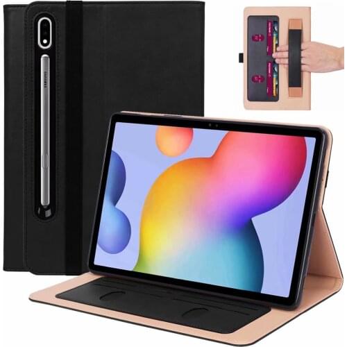 Fundas Business PU Leather Cover For Samsung Galaxy Tab S7 Plus Case T970 T975 12.4 Inch 2020 Tablet Protect Shell Stand +Pen