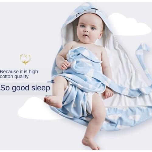 Baby Blankets Cartoon Blanket Infant Stroller Hooded Blankets Quilt Newborn Cotton Swaddle Swaddling Baby Wrap Winter or Summer