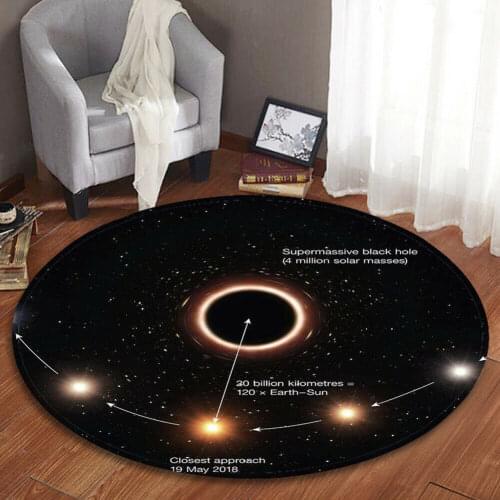 Creative Photo Commemorative Day Round Floor Carpet Room Area Bedroom Comfortable Rug Home Decoration