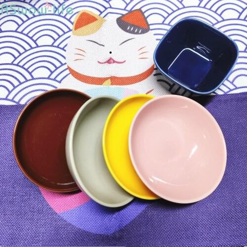 Ceramic Saucer Dishs Dinner Plates Sets Cutlery For Home Kitchen Mini Square Round Bone China Pigmented Solid