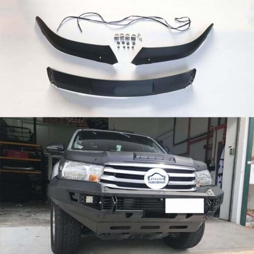 Bonnet Hood Trims Car PART SAND AND STONE STOPPER GUARD PLATE Engine Bonnet Cover Front bonnet Protector FOR HILUX REVO ROCCO