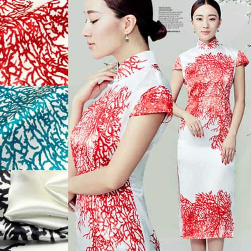 NEW Free shipping colorful coral 100% mulberry silk fabric charmuse silk material print plain scarf dress bedding set SCFAP09