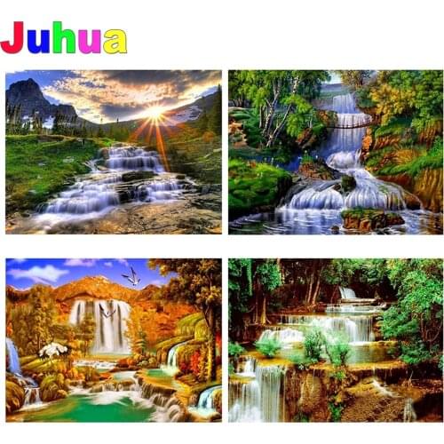 Landscape DIY diamond painting full drill mosaic waterfall diamond embroidery diamond stitch home decor drop shipping