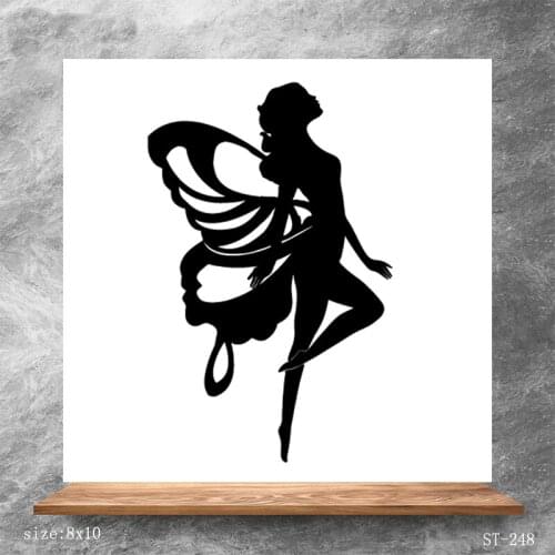 ZhuoAng Beautiful Angel Fairy Clear Stamps/Silicone Transparent Seals for DIY scrapbooking photo album Clear Stamps 8*10cm