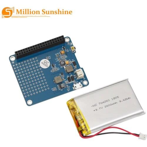Raspberry Pi Li-polymer Battery HAT SW6106 Power Bank Solution with Embedded Protection Circuits for Raspberry Pi Zero 3B 4B