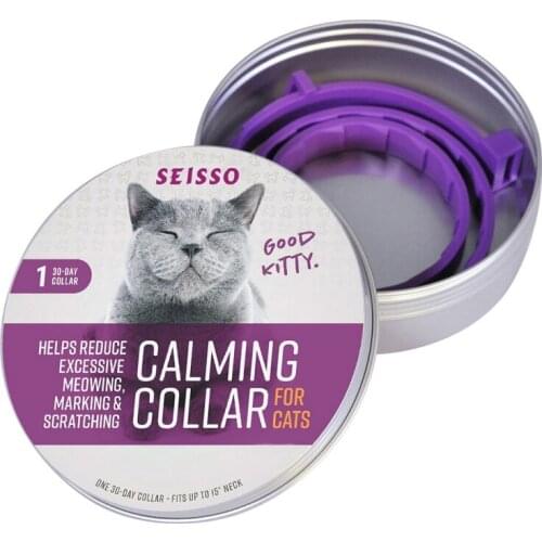 Dogs Cats Soothe Collar Adjustable TPR Neck Strap Pet Calm Collar 8 Months Relieve Anxiety Remove Restlessness Pet Supplies