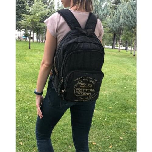 Old Cotton Cargo 5017 Missisipi Backpack Vintage Canvas Case Laptop Outdoor Satchel Schoolbag Travel Bag