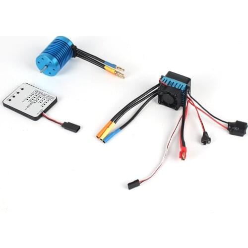 SURPASS HOBBY F540 3930KV 4 Poles Sensorless Brushless Motor 45A ESC With LED Programming Card Combo Set For 1/10 RC Car Truck