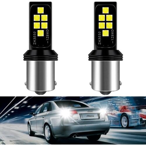 2pcs1156 LED CANbus Error Free 1200 Lumens 1156 P21W Bulbs for Volkswagen VW MK6 Jetta Reversing Lights White orange red 12V