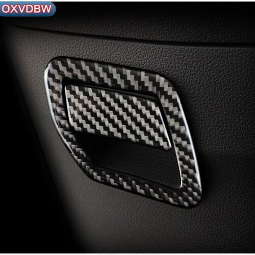 Interior Carbon Fiber Main Storage Box Switch Panel Cover Trim Car 3D Stickers For Audi a4 b9 RS4 S4 2016-2019 Accessories