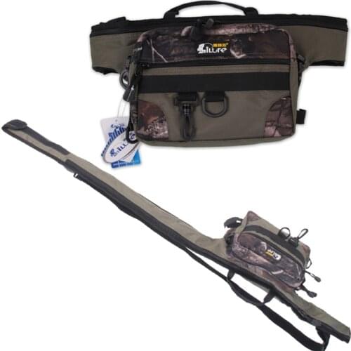 Waterproof Multifunctional Fishing Bag Foldable Fishing Rod Tackle Bag Waist Pack Messenger Bag
