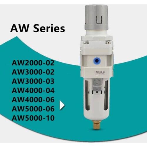 AW2000-02 AW3000-03 AW4000-04 Air Oil Water Seperator Filter Air Controller Pneumatic Pressure Regulator Compressor Filter