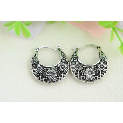High Quality Fashion Vintage Cutout style Copper earrings gifts,high quality plated silver earrings FE009