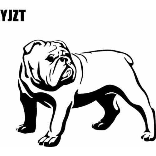 YJZT 15.8X12.1CM Intereting Olde English Bulldog Bully Dog Decal Car Sticker Vinyl Black/Silver C24-1585