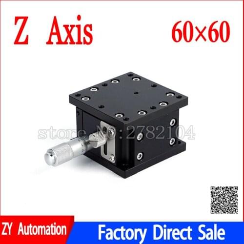 Z axis 60*60mm Displacement Lift Stage Manual fine tuning platform Double Cross rail Sliding Table LZ60-2 Z60-2