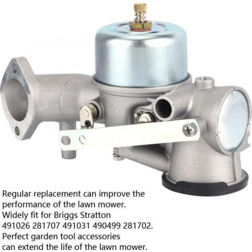 Garden Lawn Mower Carburetor Accessory Carb Replacement for Briggs Stratton 491026 281707 491031 490499 281702 Garden Carburetor