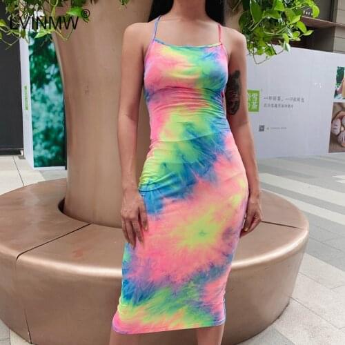 LVINMW New Multicolor Print Lace Up Cross Slim Sexy Dress Female Party Elegant Backless Off Shoulder Skinny Dress 2019 Festival