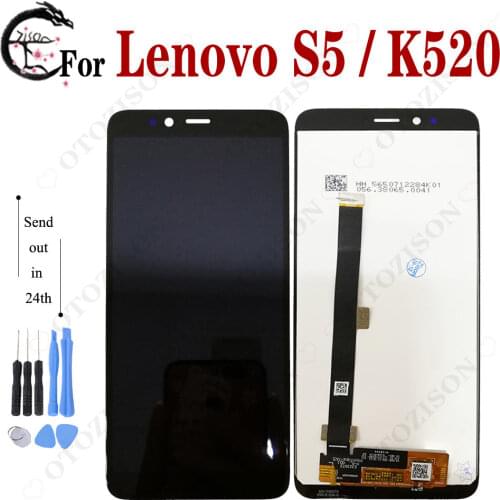 5.7" LCD With Frame For Lenovo S5 LCD K520 Display Screen Touch Sensor Digitizer Assembly Replacement For Lenovo S5 Display New