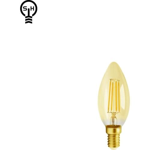 1pcs Filament Bulb C35 4W Retro Edison Bulb E14 Bombillas 220V-240V Vintage Lamp 2700K Home Decoration