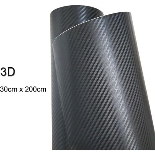 200cmX30cm 3D Car Film Carbon Fiber Vinyl Film Carbon Fibre Wrap Sheet Roll Film Car Stickers Motorcycle Car Styling Accessories
