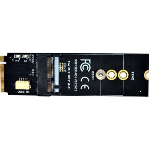 M.2 KEY-M to KEY A-E/E Adapter Riser Card for M.2 NGFF PCIE Protocol Wireless Network Card Module Support 2230 2242 size M2 Card