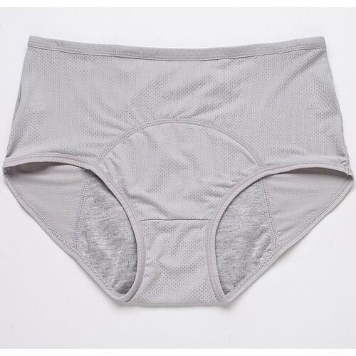 Anewmorn Plus Size Triangle Physiological Underwear Female Mid-high Waist Before And After Menstruation Leakproof Period Pants