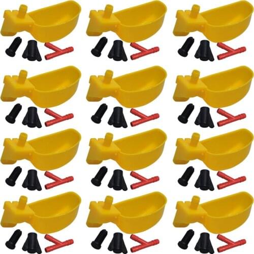 12 pcs Quail Automatic Drinking bowls for Piegon Chicks Water Supplies Plastic Bird Drinker Free Shipping