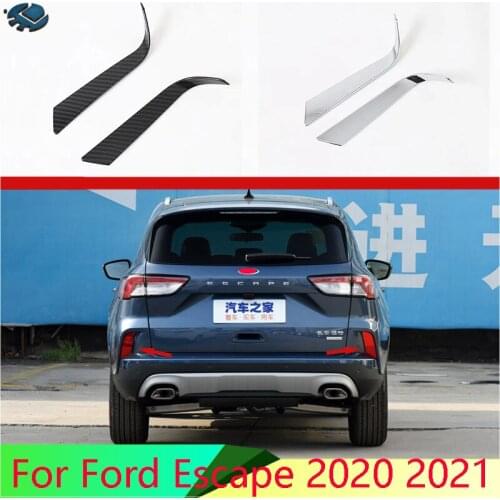 For Ford Escape Kuga 2020 2021 Car Accessories ABS Chrome Rear Reflector Fog Light Lamp Cover Trim Bezel Frame Styling Garnish