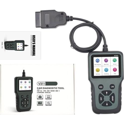 Car OBD II Scanner Code Reader LCD Data Waveform Display Vehicle Diagnostic Tool OBD2 Tester