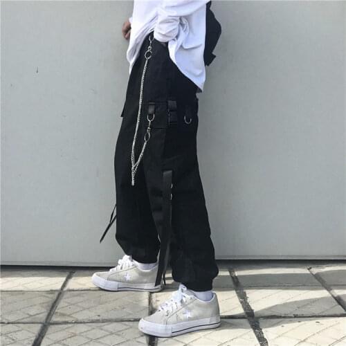 2021 New Hip Hop Streetwear Joggers Pants Men Casual Cargo Pant Trousers High Street Elastic Waist Harem Pant Man