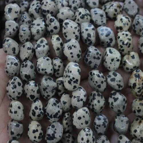 12-16mm freeform Dalmatian Jaspers stone beads natural stone beads DIY loose beads for jewelry making strand 15" (38-40 cm)