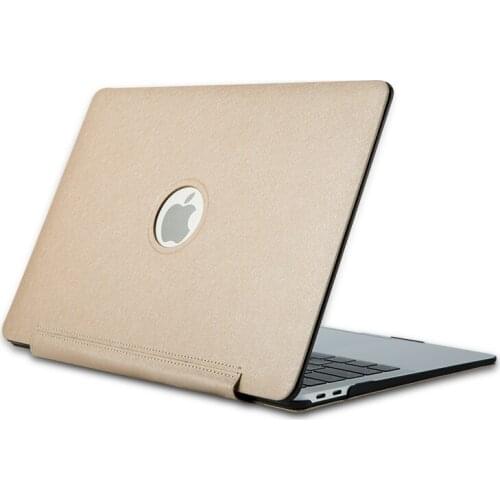 For MacBook Air Pro Retina 15 13 12 11 11.6 Laptop Case PU Siamese Holster Silk Shell Cover for MacBook Air Pro 13.3 15.5 Coque