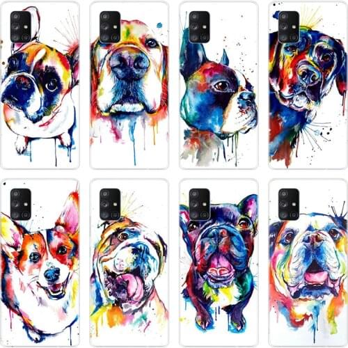 French Bulldog Dog Pug Case for Samsung Galaxy A10 A21 A30 A50 A70 S A20 E A40 A01 A11 A31 A41 A51 A71 A81 A91 Silicone Cover