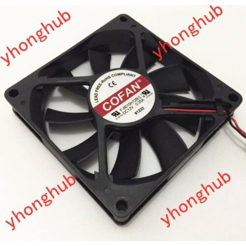 COFAN F-8015H12B Server Cooling Fan DC 12V 0.35A 80x80x15mm 2-wire