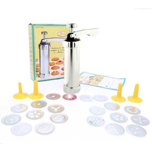 Cookie Mold Cookie Press Making Gun Dessert Cake Cookie Press With Disc And Icing Skill Comfortable Grip Cake Decorator Tool Kit