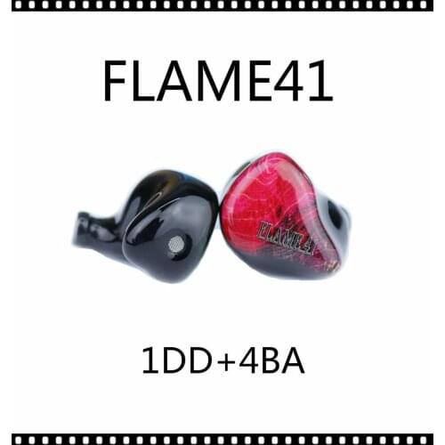 TONEKING FLAME41 1DD+4BA Hybrid Driver HiFi Monitor DJ Studio Stage Audiophile In-ear Earphone Custom MMCX Handmade Headset