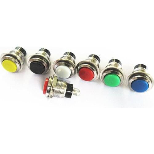 HOT NEW DS-318 Small button switch Circular automatic inching switch doorbell button 12mm hole