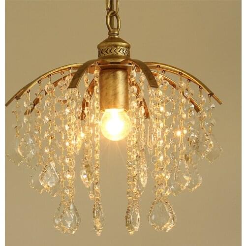 American Country Branches Crystal Pendant Lights Staircase Corridor Into Cloakroom Balcony Pendant Lamps Dining Room Lighting