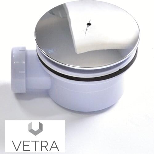 Shower plate valve diameter 9 CM high 7CM Chrome easy cleaning and mounting removable Vula siphonica VETRA