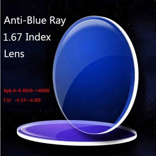 Kirka 1.67 Anti-Blue Lenses Computer Glasses Anti-glare Eye Protection Reading/Myopia Glasses Men/Woman/Kids Prescription Lenses