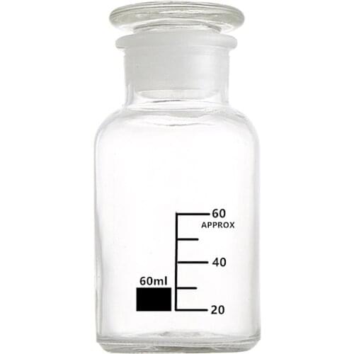 1pc Laboratory Wide-mouthed Glass Reagent Bottle Chemistry Sample Glass Bottle Experiment Lab Supplies Teaching