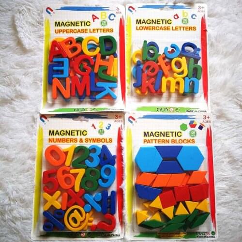 Children Early Learning Educational Toys Magnetic English Alphanumeric Graphic Magnetic Sticker Fridge Sticker Educational Toys