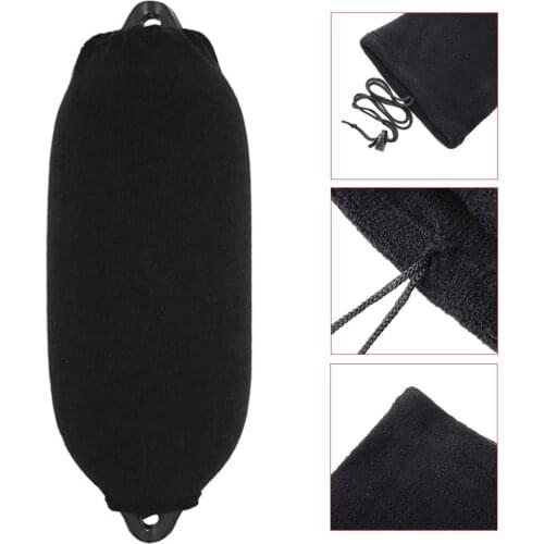 Boat Inflatable Fender Cover 150*580mm Black Sock Buffer UV Salt Protection