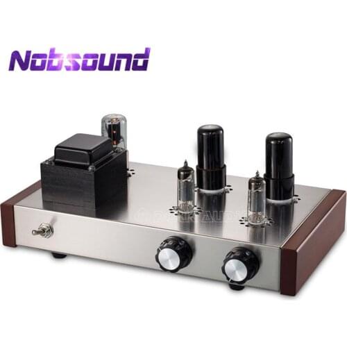 Nobsound Pure Handmade 6J4 Push 6P6P Valve Tube Amplifier Stereo HiFi Class A Tube Pre-Amplifier 4-Inputs